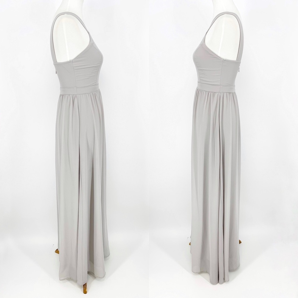 Lulu's Air of Romance Grey Maxi Dress Bridesmaid - Picture 3 of 6